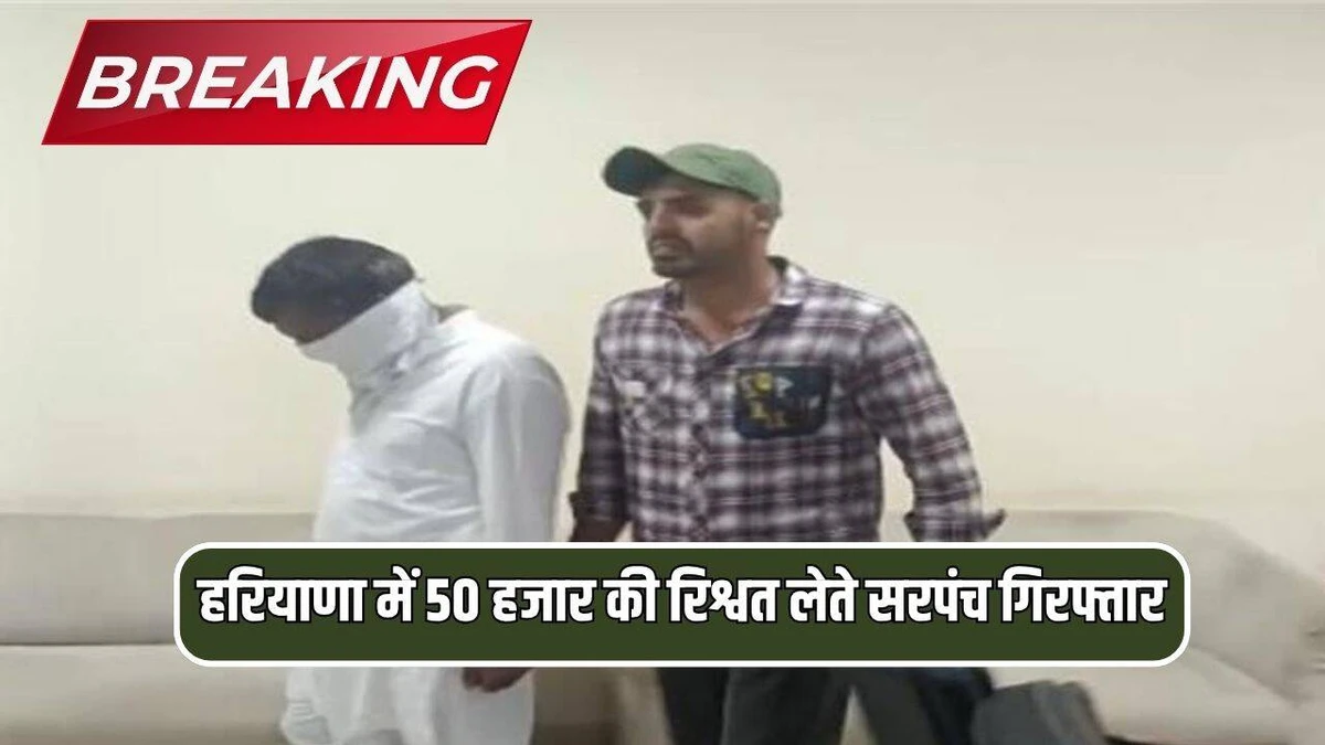 हिसार के चौधरीवास में ACB की बड़ी कार्रवाई, 50 हजार की रिश्वत लेते सरपंच रंगे हाथ गिरफ्तार