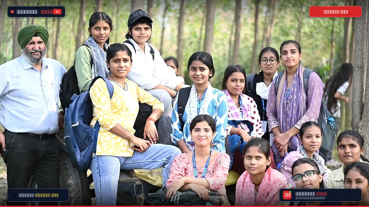 यमुना तट पर प्रकृति की पाठशाला में पहुंचे आईबी कॉलेज के विद्यार्थी