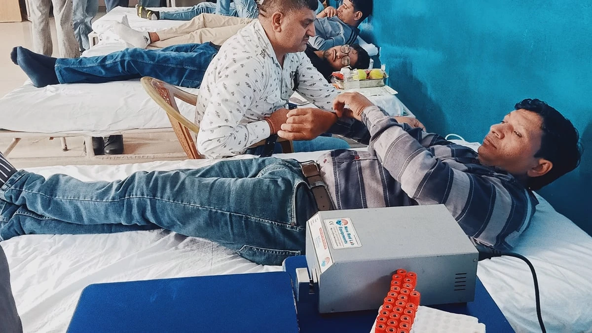 पानीपत थर्मल स्थित डीएवी स्कूल में लगा शिविर, 70 यूनिट रक्त एकत्र